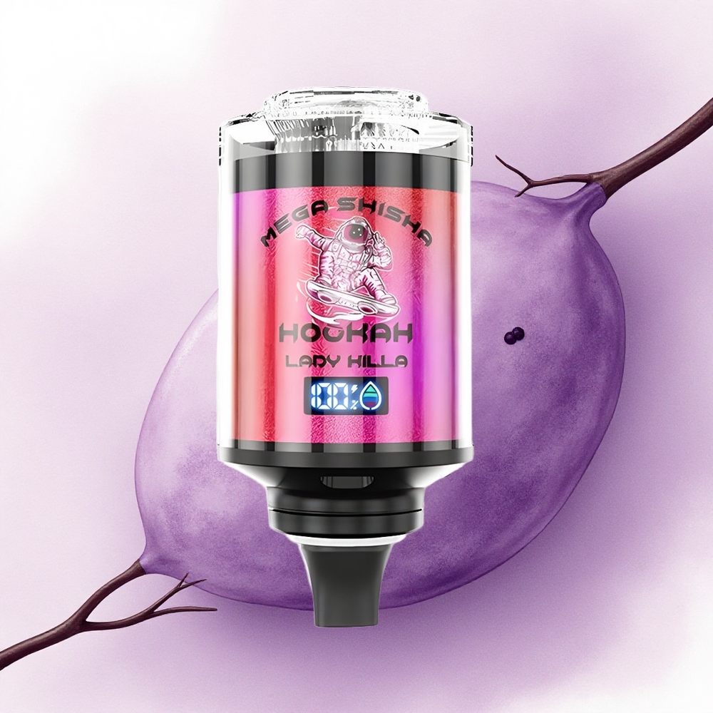 JNR Mega Shisha Hookah 100K Doamna Ucigașă 60ml 2200mAh 2 Nicotină