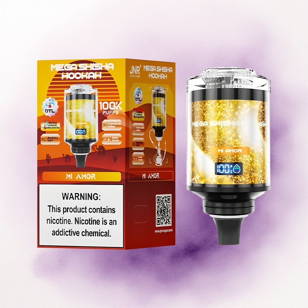 JNR Mega Shisha Hookah 100K Dragoste 60ml 2200mAh 2 Nicotină