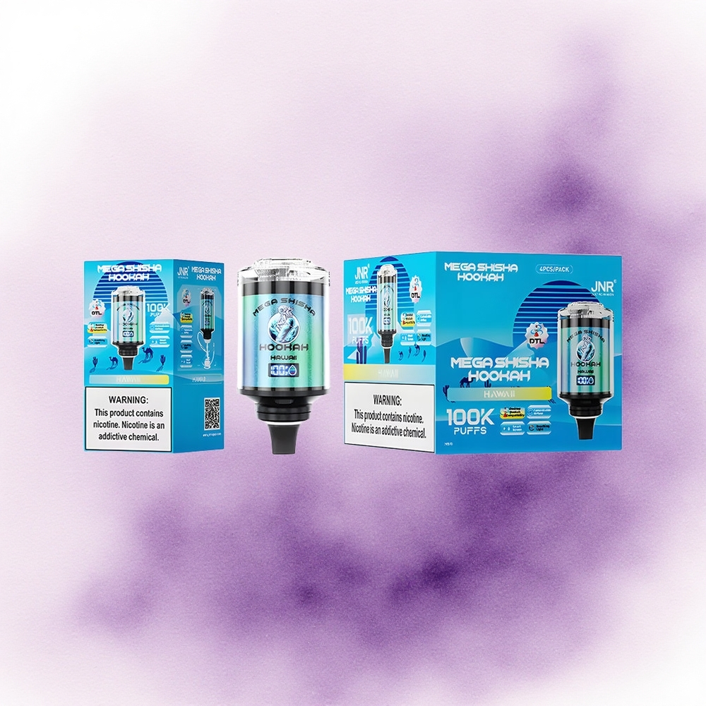 JNR Mega Shisha Hookah 100K Hawaii Românesc cu 2200mAh și 2 nicotină