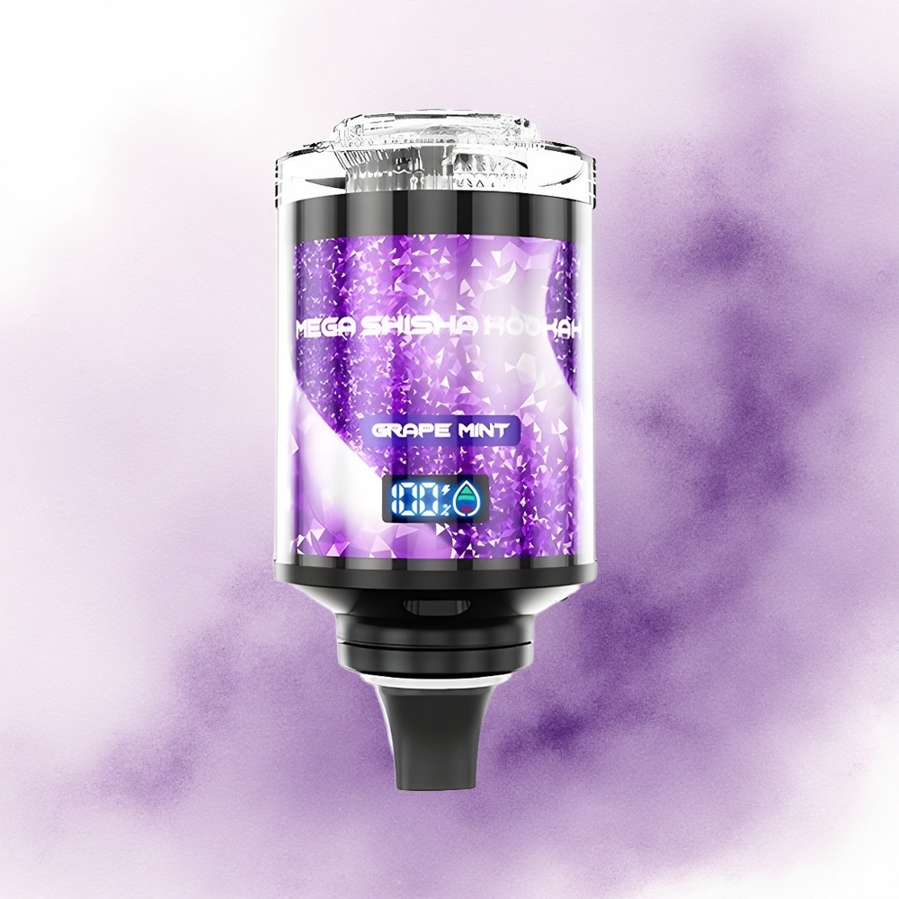 JNR Mega Shisha Hookah 100K Mentă Struguri cu 2 Nicotină și 2200mAh