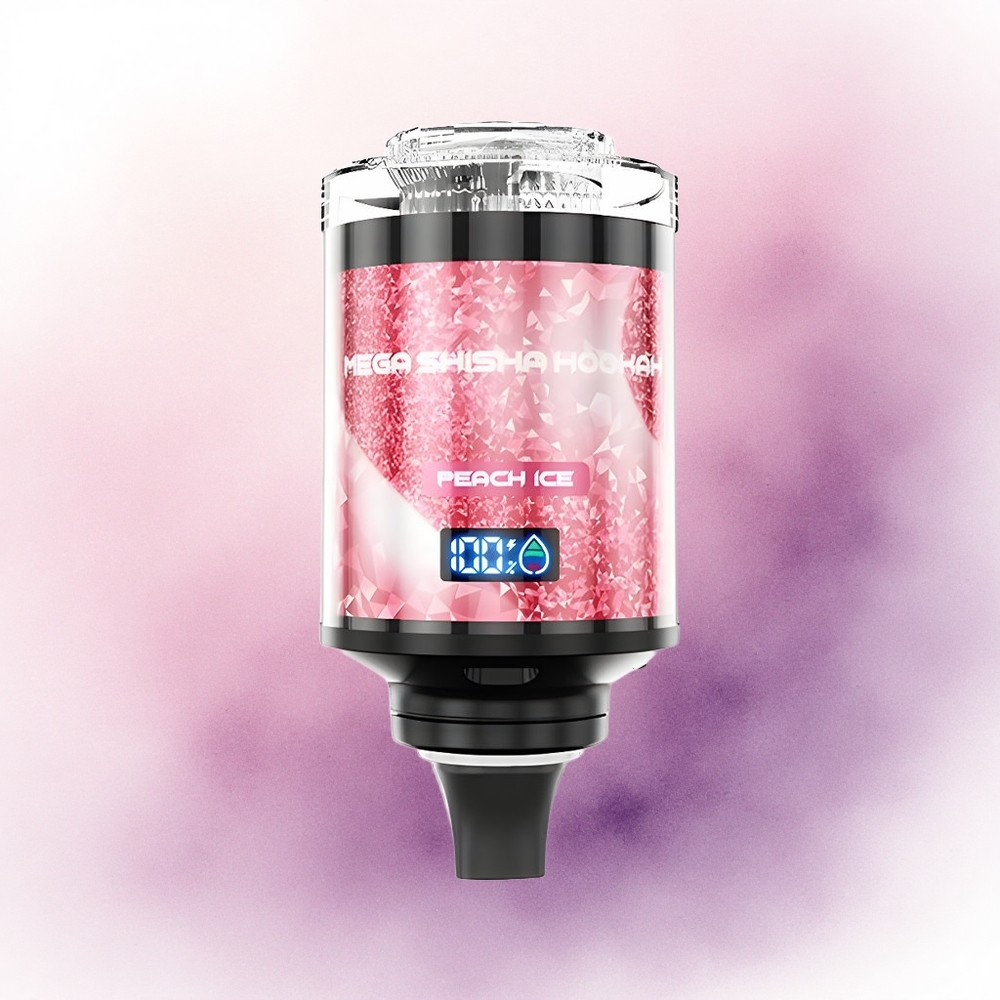JNR Mega Shisha Hookah 100K Piersică Gheață cu 2200mAh și 2 Nicotină