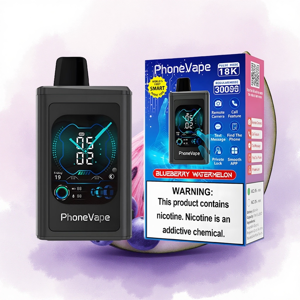 JNR PhoneVape 30000 Afine cu Capsă și Pepene Verde cu 850mAh și Nicotină 5