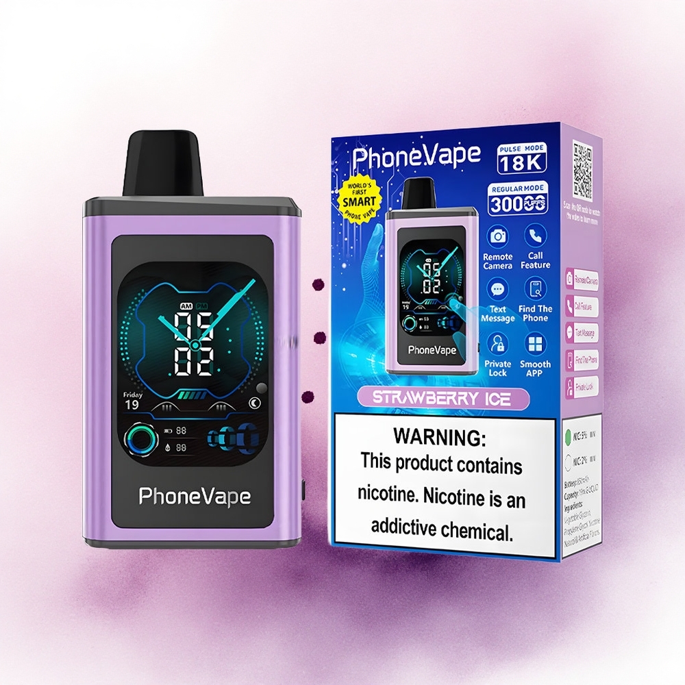 JNR PhoneVape 30000 Înghețată de Căpșuni cu 5 Nicotină și 850mAh