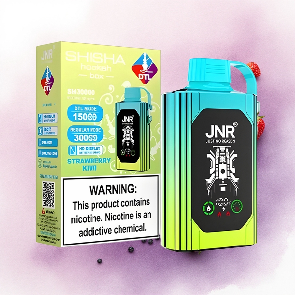 JNR Shisha Hookah Box 20500 Capsuni Kiwi Dual Mesh Coil 25ml Tip-C 1000mAh