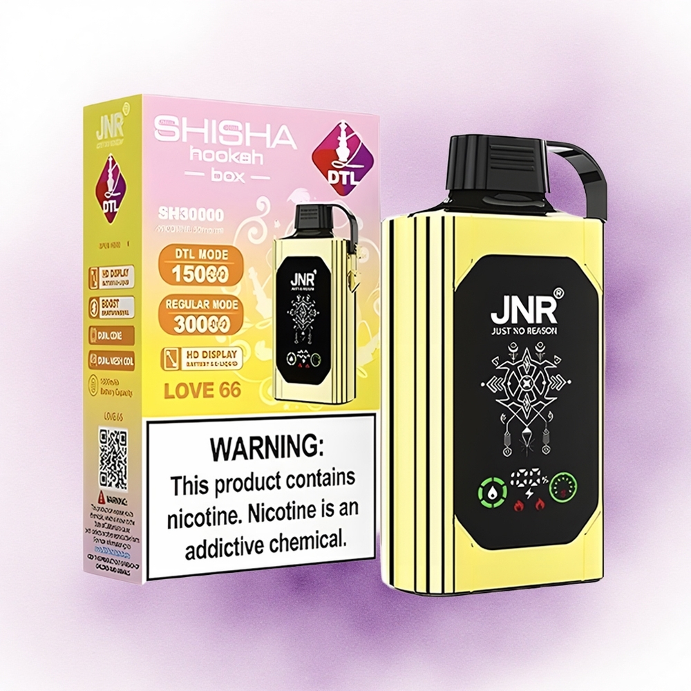 JNR Shisha Hookah Box 20500 Iubire 66 HD Display Dual Mesh Coil 25ml Nicotină 2 5