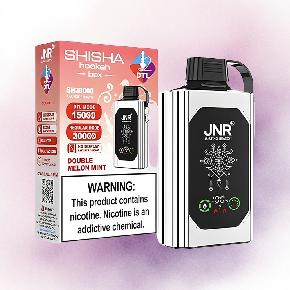 JNR Shisha Hookah Box 20500 Pepene Dublu Mentă cu Dual Mesh Coil și 1000mAh