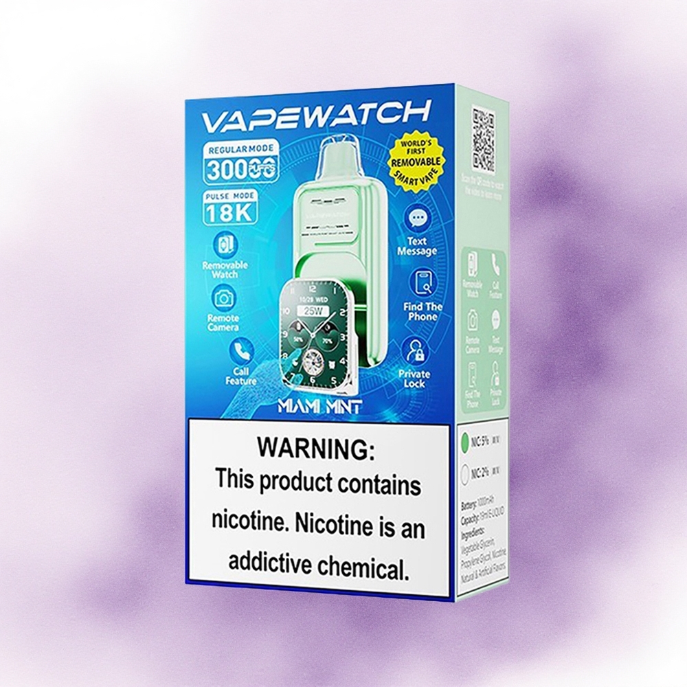 JNR VapeWatch 30000 Miami Mint Dual Mesh Coil 19mL 5 Nicotină