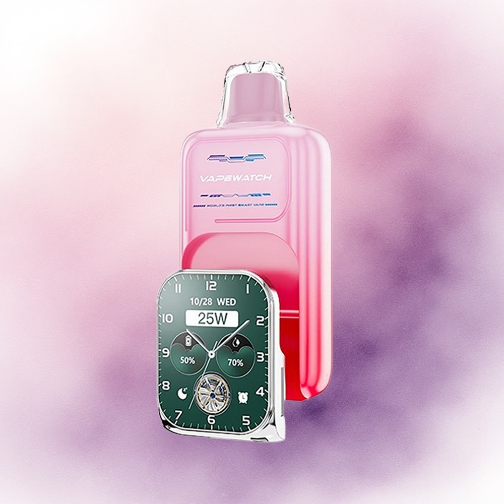 JNR VapeWatch 30000 Piersic din Georgia cu 19mL și 5 nicotină Dual Mesh Coil