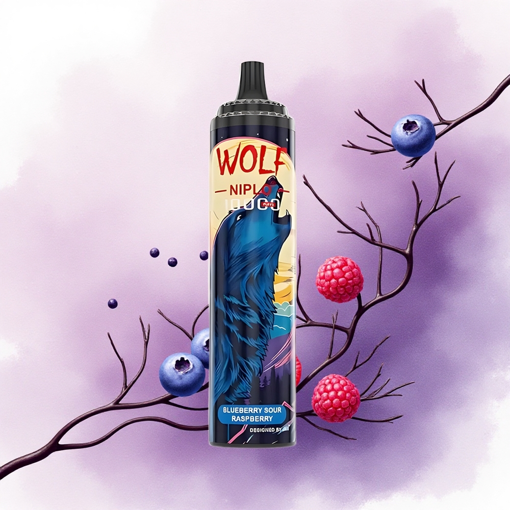 JNR Wolf Niplo 10000 Afine acrișoare Zmeură 10 Ohm 650mAh 20ml 5 Nicotină