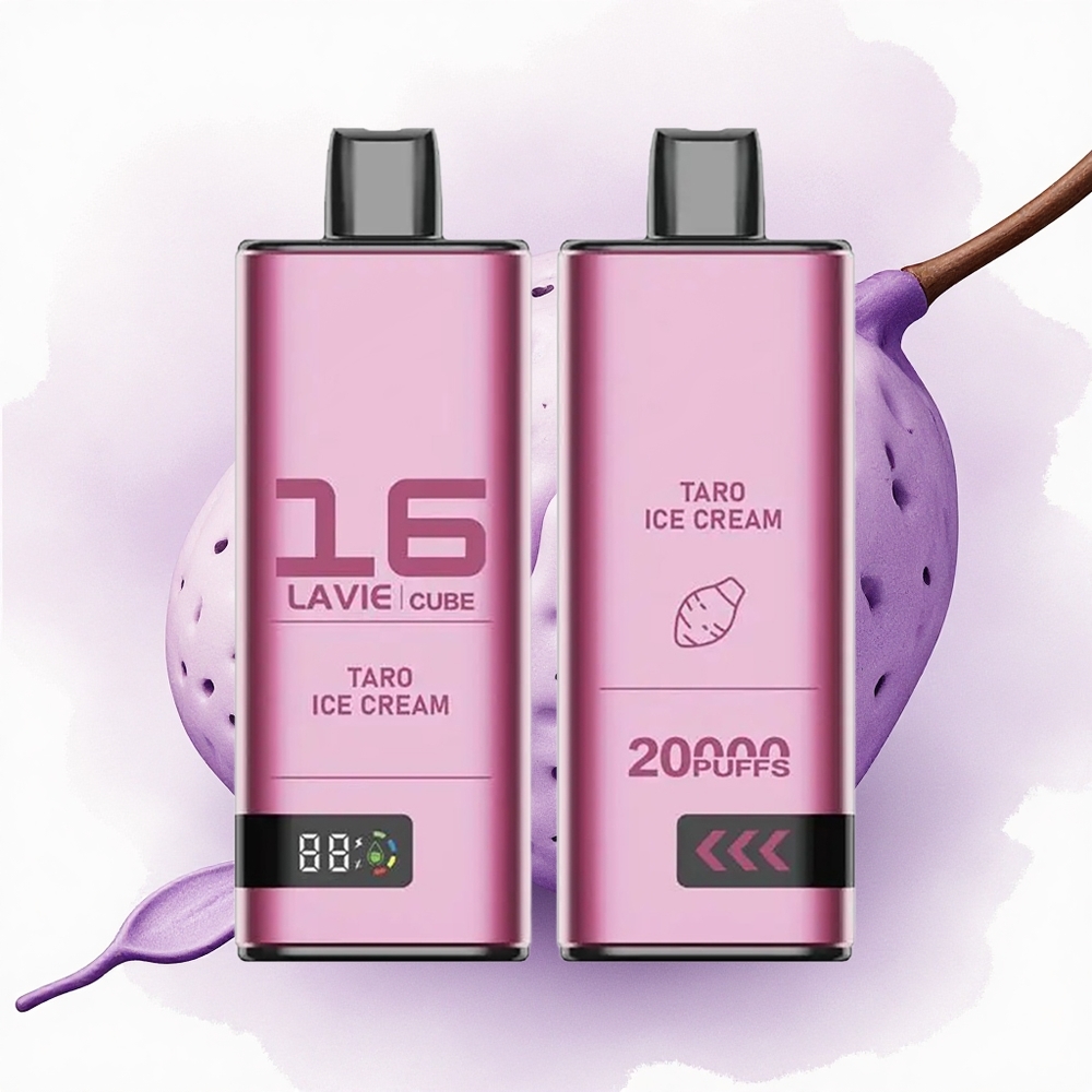 Lavie Cube 20000 Puffs Înghețată de Taro cu Nicotină 5 și 600mAh