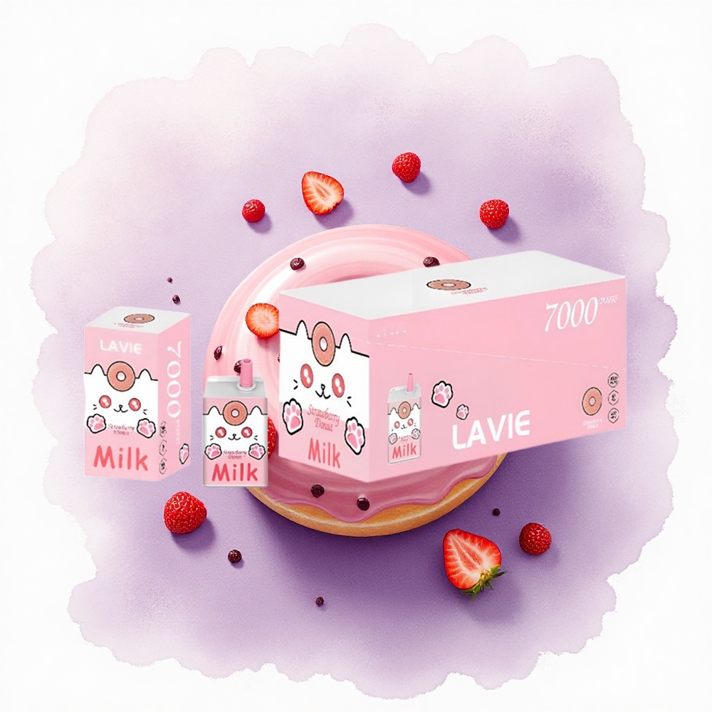 Lavie Milk 7000 Puffs Dulceață de Căpșuni 600mAh