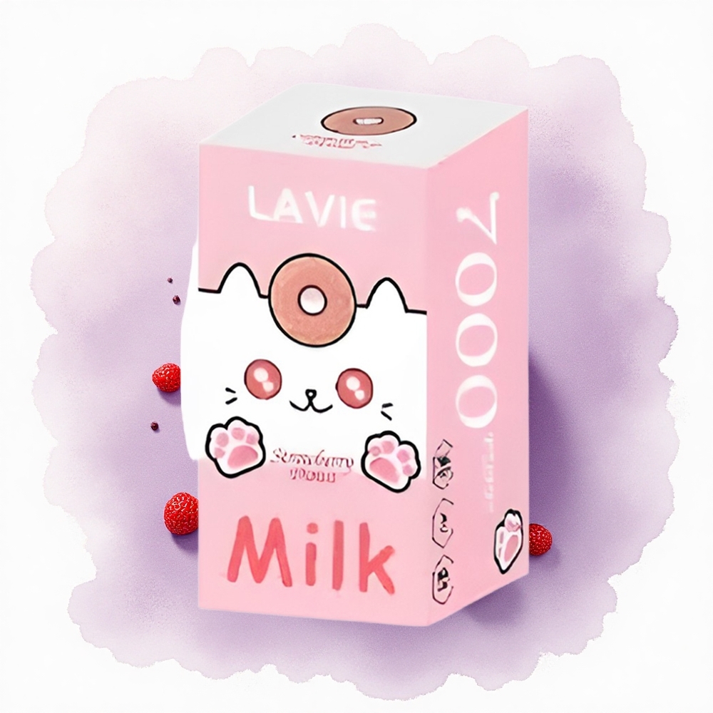 Lavie Milk 7000 Puffs Dulceață de Căpșuni 600mAh