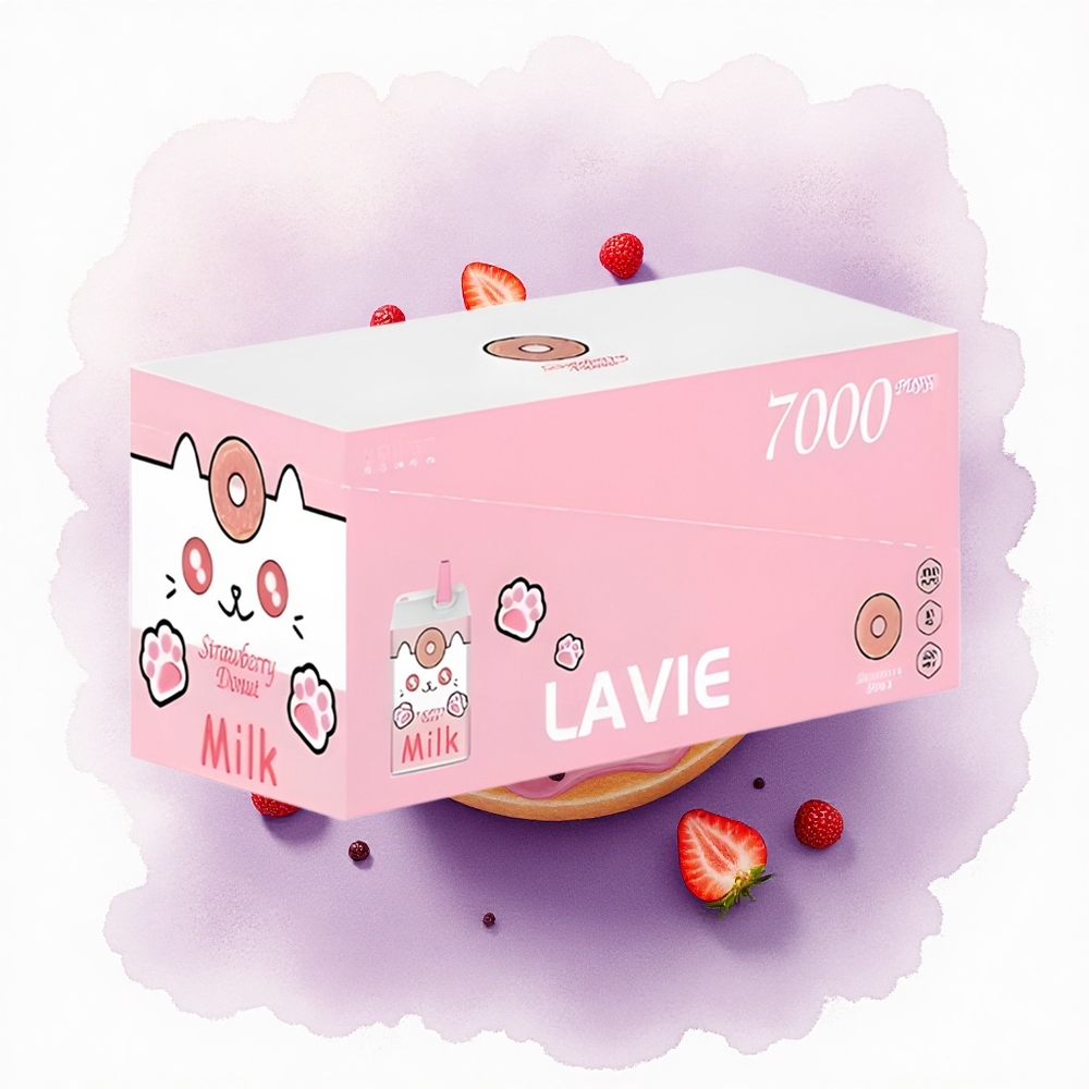 Lavie Milk 7000 Puffs Dulceață de Căpșuni 600mAh