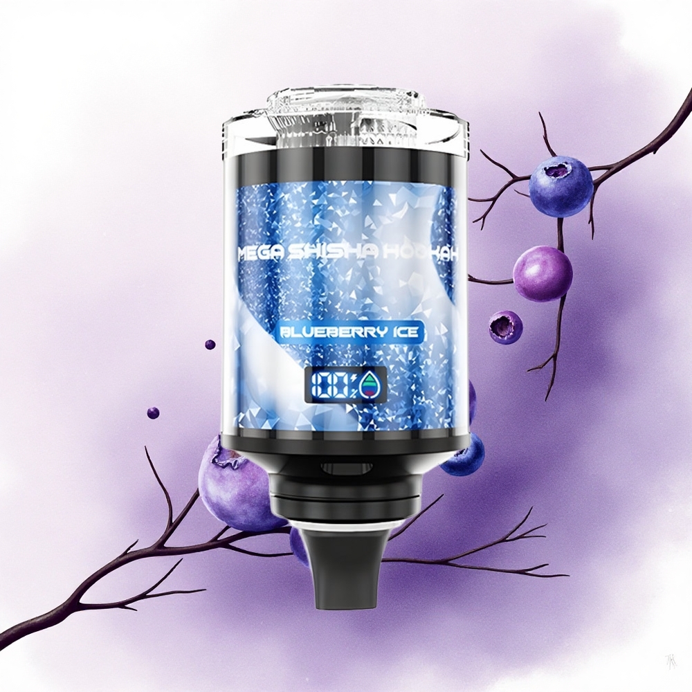 JNR Mega Shisha Hookah 100K Afine Înghețate 60ml 2200mAh 2% Nicotină